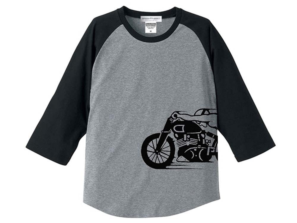 SPEED ADDICT Side Print Raglan 3/4 Sleeve T-shirt, Gray x Black, Size L
SPEED ADDICT Side Print Raglan 3/4 Sleeve T-shirt, Gray x Black, Size L