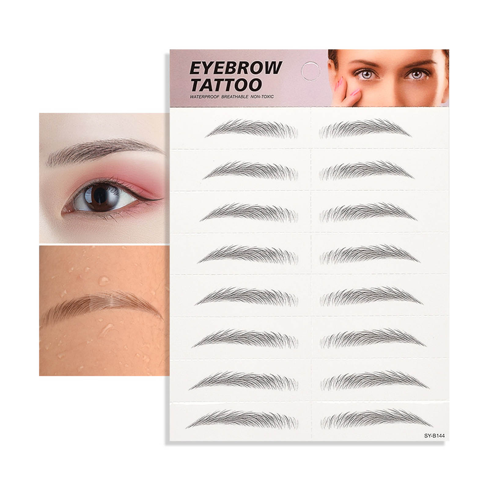 Tattoo Eyebrow Stickers, Hair-like 3D Eyebrow Patch with 8 Pairs for Makeup for Women and Men
Tattoo Eyebrow Stickers, Hair-like 3D Eyebrow Patch with 8 Pairs for Makeup for Women and Men