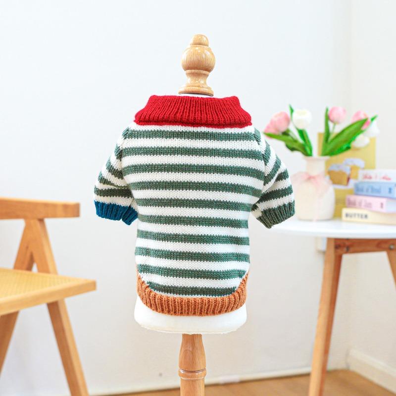 Pet Circle, Pet Clothing Dog Cat Clothing Colored Vintage Striped Sweater xs-bust size30, length 20cm, about 1.0-1.5kg
Pet Circle, Pet Clothing Dog Cat Clothing Colored Vintage Striped Sweater xs-bust size30, length 20cm, about 1.0-1.5kg