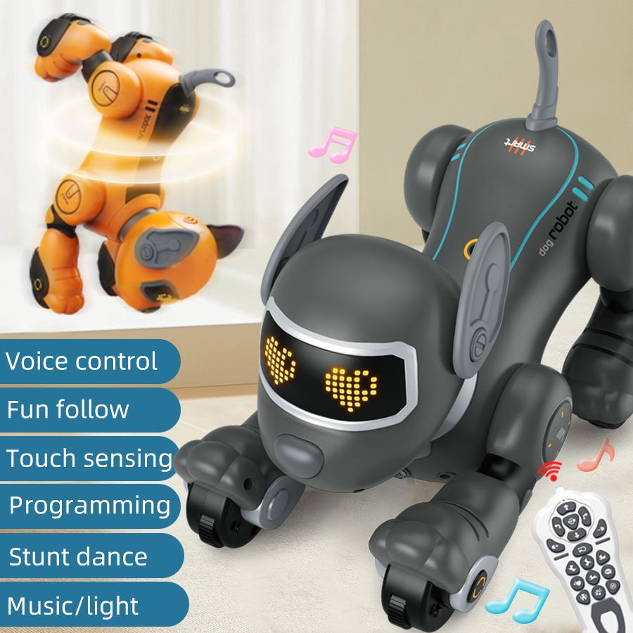 BG1536 Kids 2.4G Remote Control Dog RC Robotic Stunt Puppy Voice Control Toy Electronic Pet Dancing Programmable Robot Orange
BG1536 Kids 2.4G Remote Control Dog RC Robotic Stunt Puppy Voice Control Toy Electronic Pet Dancing Programmable Robot Orange