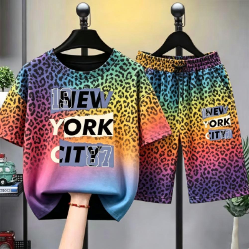Fashion Personalized Colorful Stripes Letter Printed Kids T-shirt and Shorts 2 Piece Set Summer Casual Outfit for Boys and Girls Kids T-shirt Set 100
Fashion Personalized Colorful Stripes Letter Printed Kids T-shirt and Shorts 2 Piece Set Summer Casual Outfit for Boys and Girls Kids T-shirt Set 100