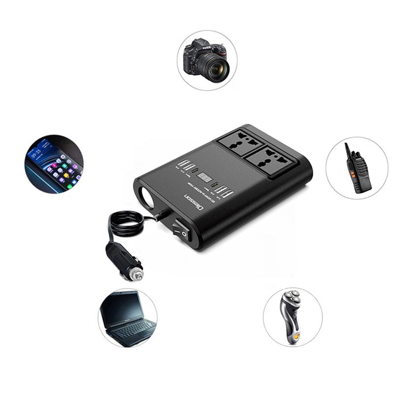 1662 Cigarette Lighter Car Charger 4USB+2Type-C Car Power Inverter 12V to 220V Car 150W Power Socket Type A
1662 Cigarette Lighter Car Charger 4USB+2Type-C Car Power Inverter 12V to 220V Car 150W Power Socket Type A