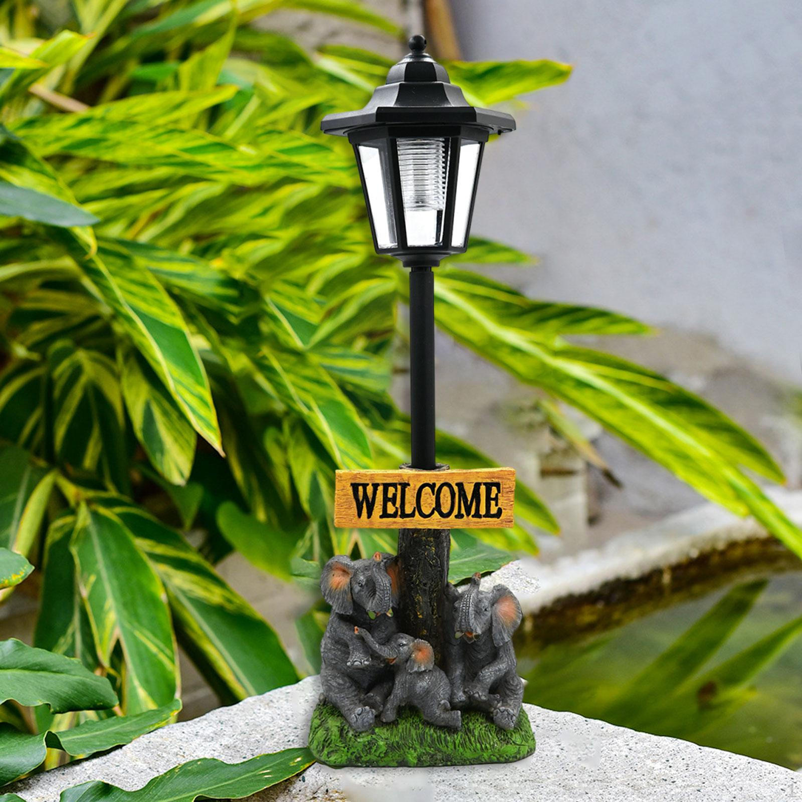 Elephant Outdoor Garden Statue Animal Figurine with Solar Lights Gift Modern Ornament Resin
Elephant Outdoor Garden Statue Animal Figurine with Solar Lights Gift Modern Ornament Resin