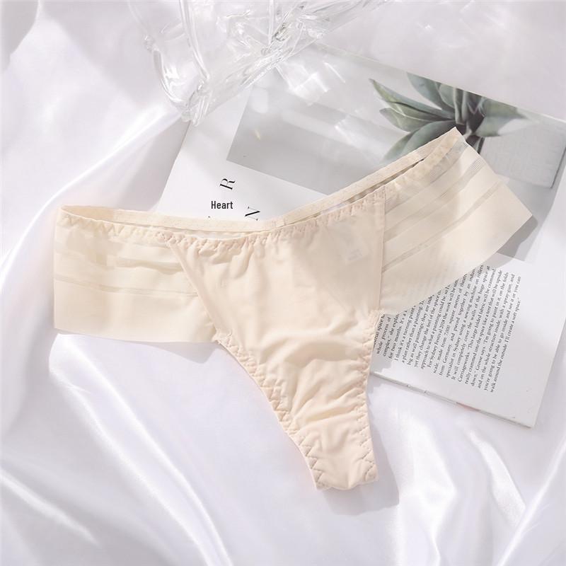 Women s Ice Silk Seamless Low Waist Thongs with Sexy Striped Lace Edge - Large Size M (35-50kg) абрикосовий
Women s Ice Silk Seamless Low Waist Thongs with Sexy Striped Lace Edge - Large Size M (35-50kg) абрикосовий