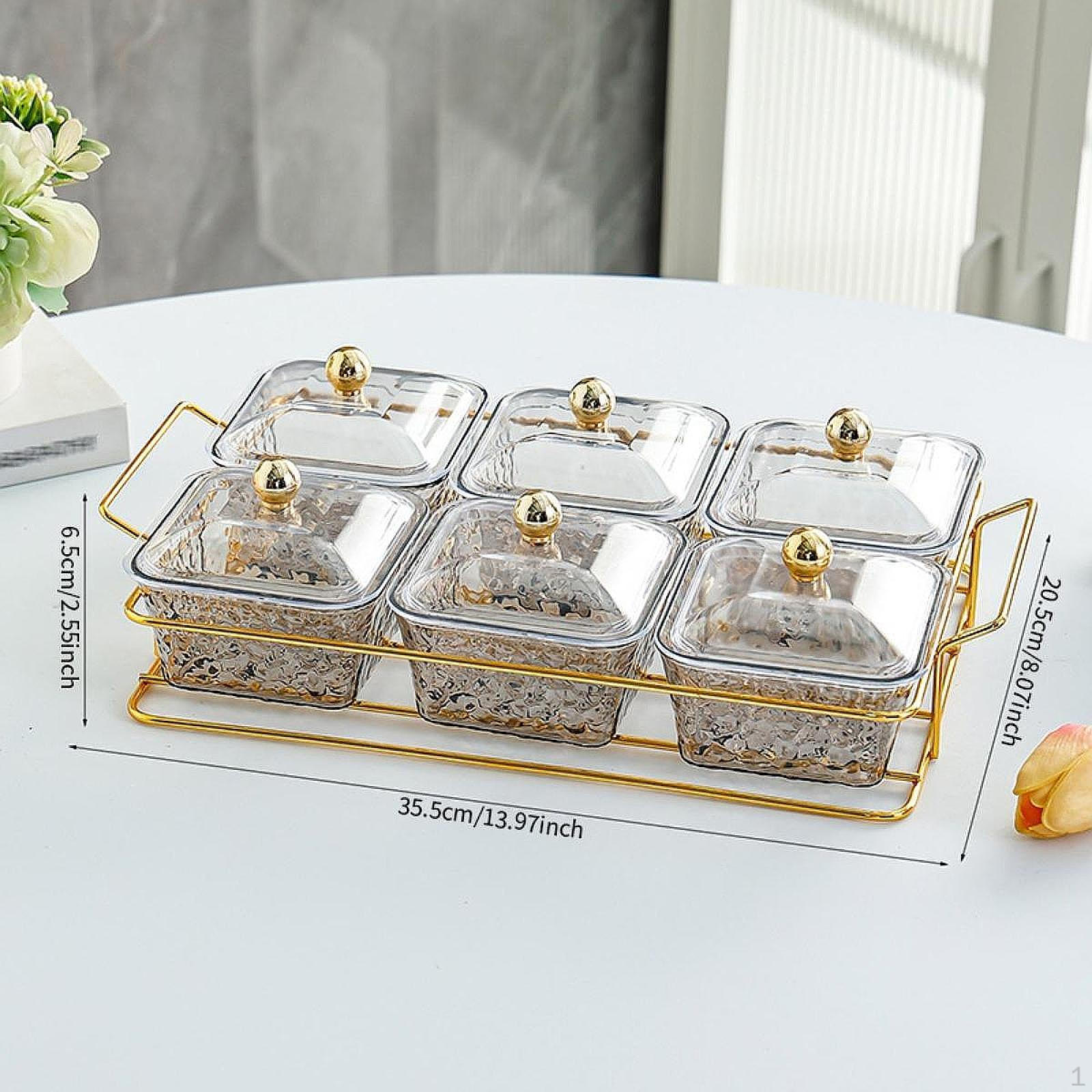 Поднос для закусок Десерты Сервировочная тарелка Закуски Приправа Сухофрукты с крышкой Контейнер для закусок 6 Girds
Поднос для закусок Десерты Сервировочная тарелка Закуски Приправа Сухофрукты с крышкой Контейнер для закусок 6 Girds