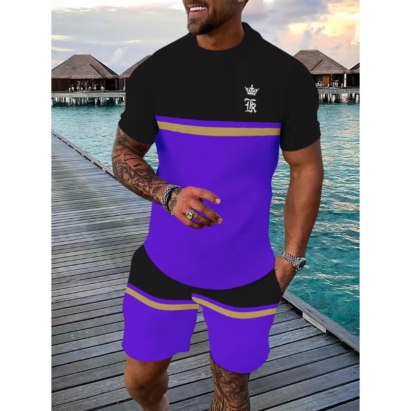 New King Crown Print T-shirt Shorts 2-piece Set Plus Size Men s Sports Short Sleeve And Shorts Set Outdoor Street Men s Clothing 6XL
New King Crown Print T-shirt Shorts 2-piece Set Plus Size Men s Sports Short Sleeve And Shorts Set Outdoor Street Men s Clothing 6XL