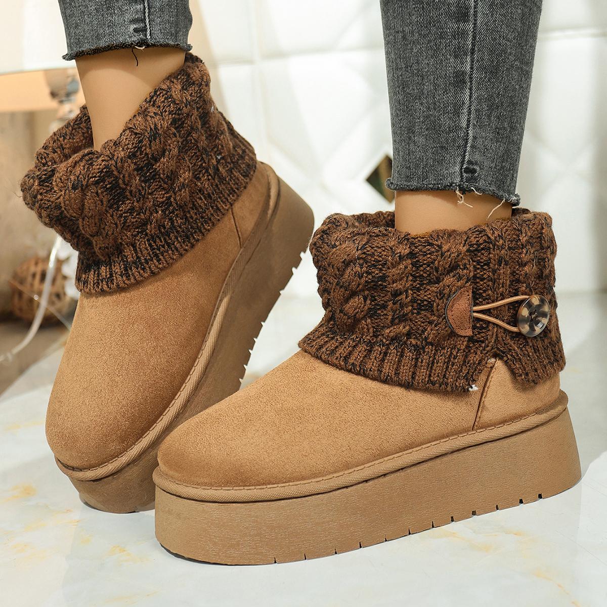 Модные женские вязаные зимние сапоги 2025 Зимний комфорт Круглый носок Толстая подошва Ботильоны Теплый короткий плюш Брендовая обувь для женщины 41 коричневый
Модные женские вязаные зимние сапоги 2025 Зимний комфорт Круглый носок Толстая подошва Ботильоны Теплый короткий плюш Брендовая обувь для женщины 41 коричневый