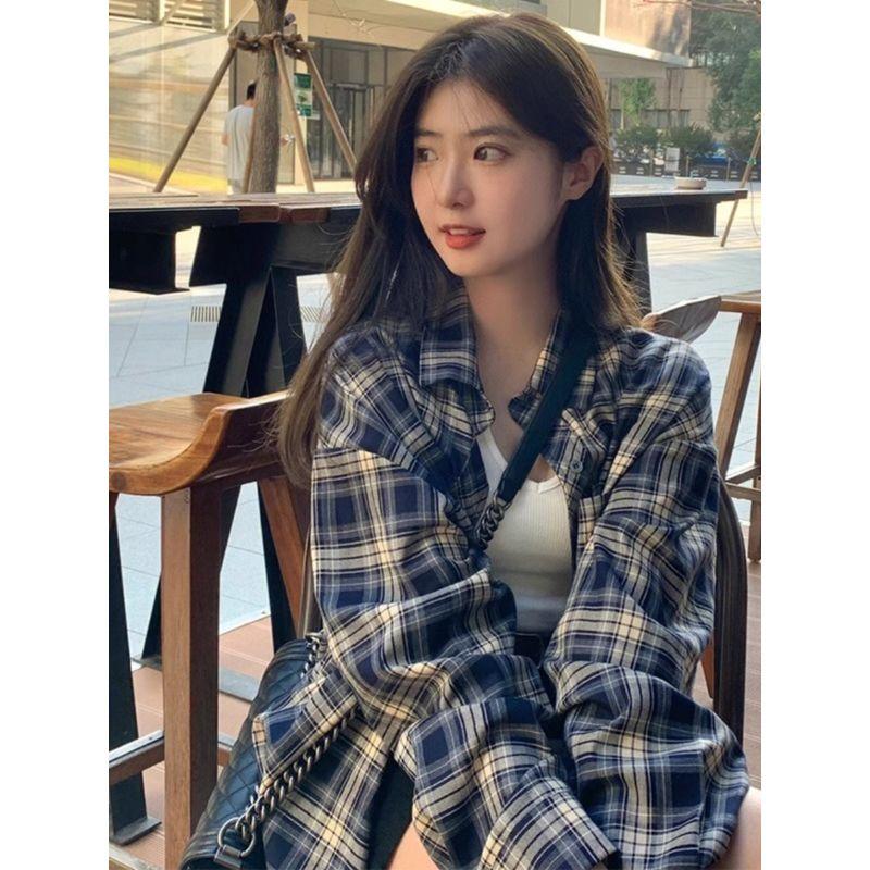 Power-on Wear Gingham Shirt Women s Idle Style Retro Loose Shirt Cardigan Outwear Sun Protection Top Thin Summer Navy blue S Suggested 37.50 kg-45.00 kg
Power-on Wear Gingham Shirt Women s Idle Style Retro Loose Shirt Cardigan Outwear Sun Protection Top Thin Summer Navy blue S Suggested 37.50 kg-45.00 kg
