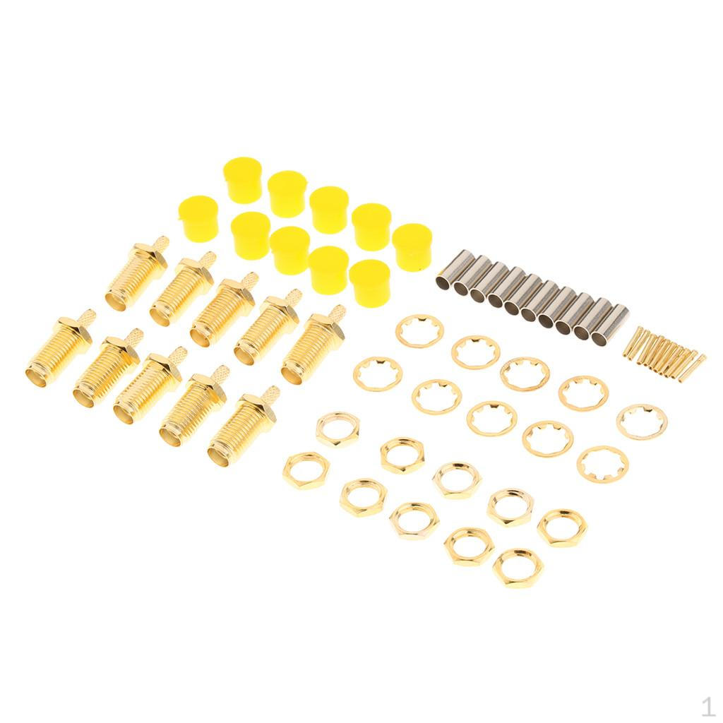 Gold-plated female RF Connector with Straight Crimp Nut
Gold-plated female RF Connector with Straight Crimp Nut