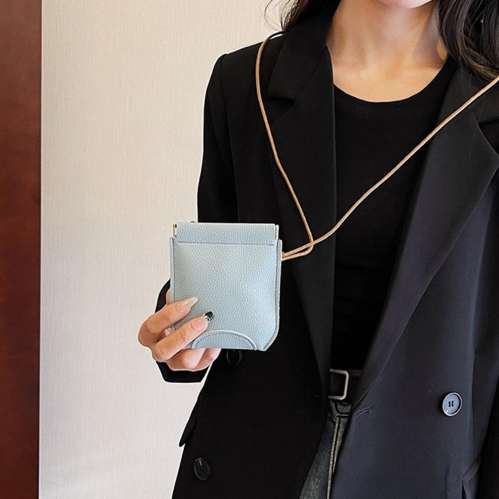 Solid Color Hanging Neck Mini Wallet PU Leather Mini Storage Bag Streetwear коричневый 
Solid Color Hanging Neck Mini Wallet PU Leather Mini Storage Bag Streetwear коричневый