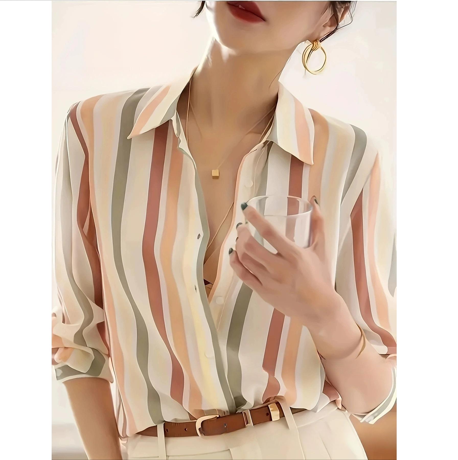 Fashionable and Casual Striped Long Sleeved Shirt, Fashionable and Chic, New Style with Temperament XS синій
Fashionable and Casual Striped Long Sleeved Shirt, Fashionable and Chic, New Style with Temperament XS синій
