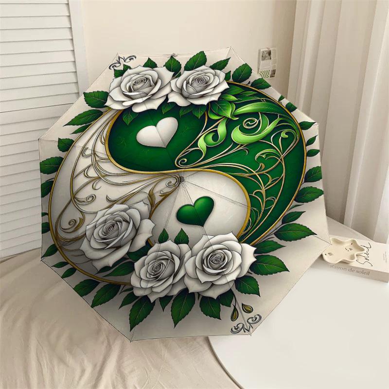 1pc Yin-Yang Heart Automatic Open/Close Umbrella Compact Folding Umbrella with 8-Rib Shaft for Women/Men, Elegant Birthday1266S
1pc Yin-Yang Heart Automatic Open/Close Umbrella Compact Folding Umbrella with 8-Rib Shaft for Women/Men, Elegant Birthday1266S