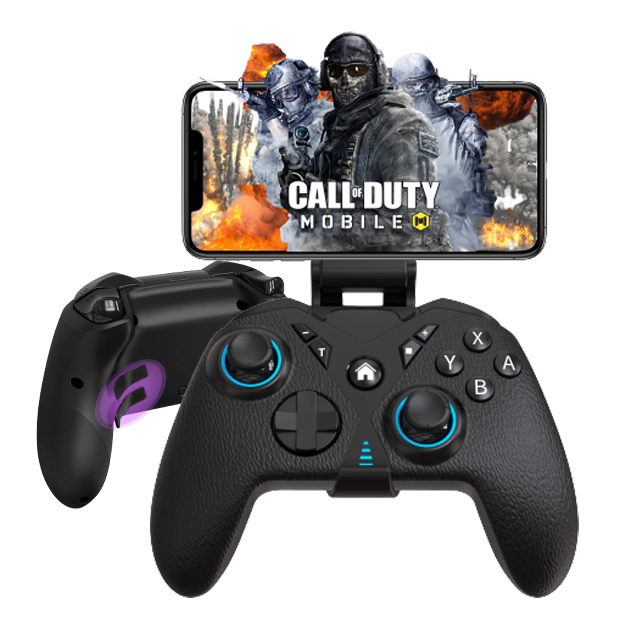 Megadream PU leather gamepad Compatible with gyroscope function 4 back buttons RGB light included Smartphone holder included iOS/Android/PC/Switch
Megadream PU leather gamepad Compatible with gyroscope function 4 back buttons RGB light included Smartphone holder included iOS/Android/PC/Switch