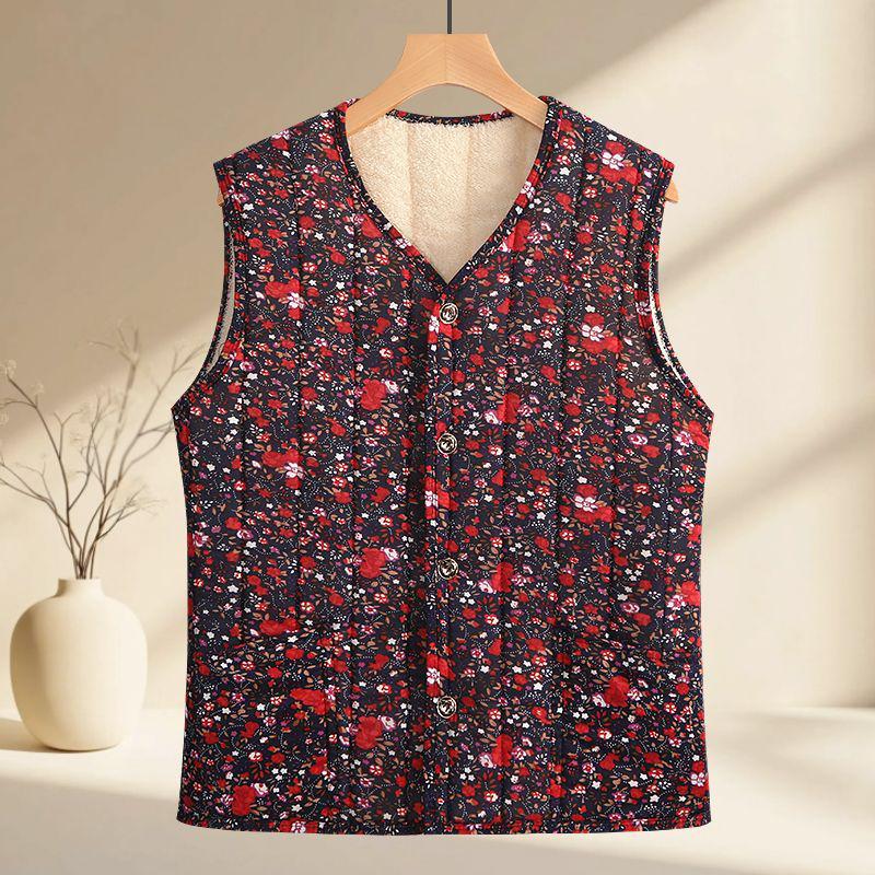 Теплый жилет на флисовой подкладке с цветочным принтом для женщин среднего и пожилого возраста 3XL (Suitable for 110-130 Jin)
Теплый жилет на флисовой подкладке с цветочным принтом для женщин среднего и пожилого возраста 3XL (Suitable for 110-130 Jin)