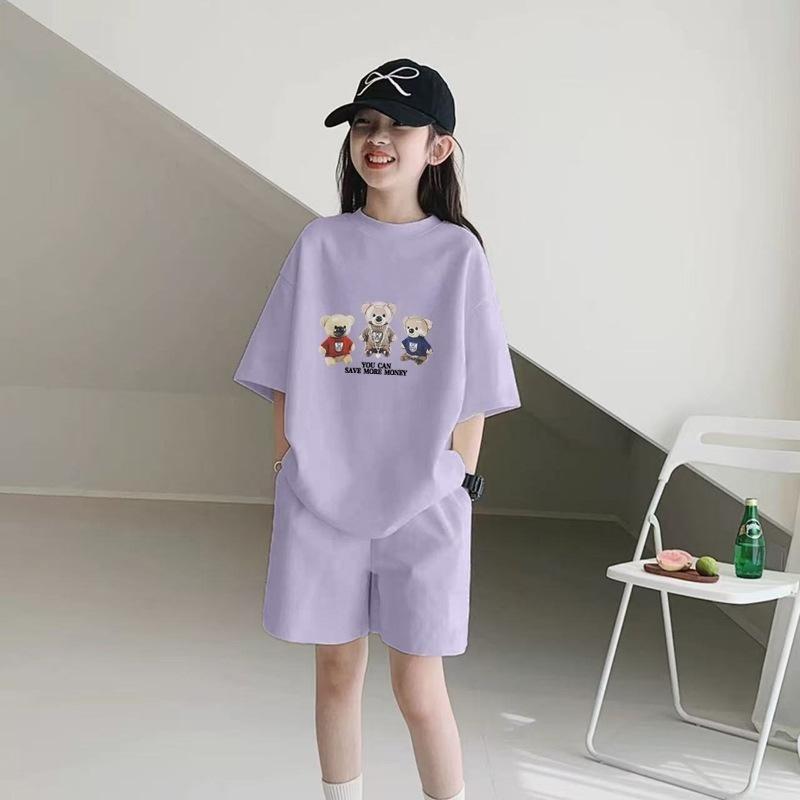 Children Set Girls Clothes Sport Tracksuit Teenager Bear Letter T-shirt + Shorts Hot Pant 4 -12 Years 160 фіолетовий
Children Set Girls Clothes Sport Tracksuit Teenager Bear Letter T-shirt + Shorts Hot Pant 4 -12 Years 160 фіолетовий