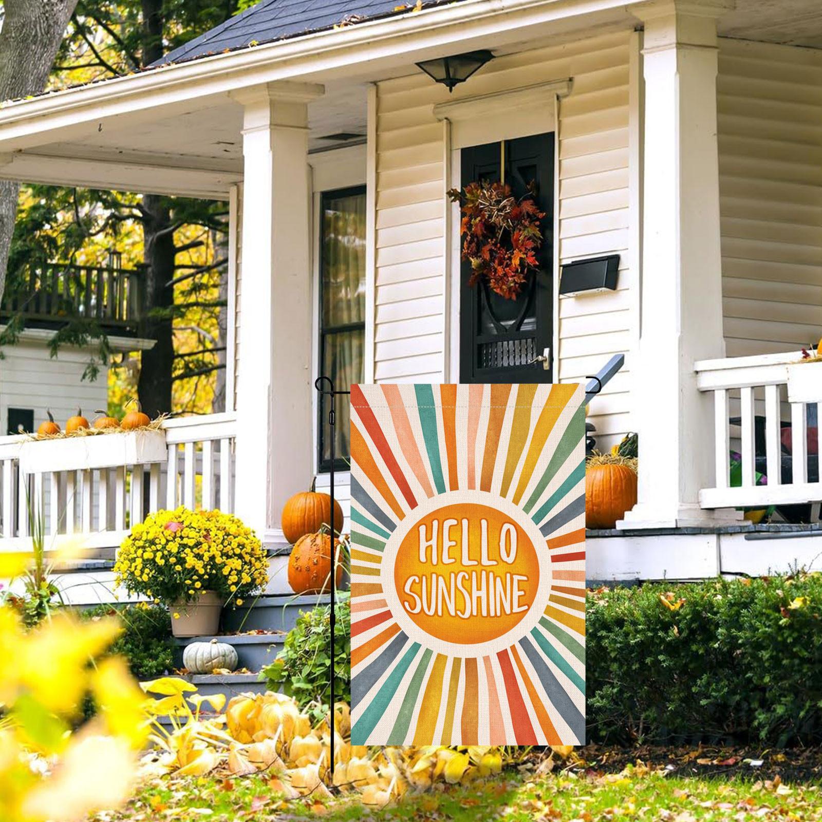 Hellos Sunshine Summer Garden Flag Double Sided Color FarmhouseS Holiday Outdoor Decor Patio Flag
Hellos Sunshine Summer Garden Flag Double Sided Color FarmhouseS Holiday Outdoor Decor Patio Flag