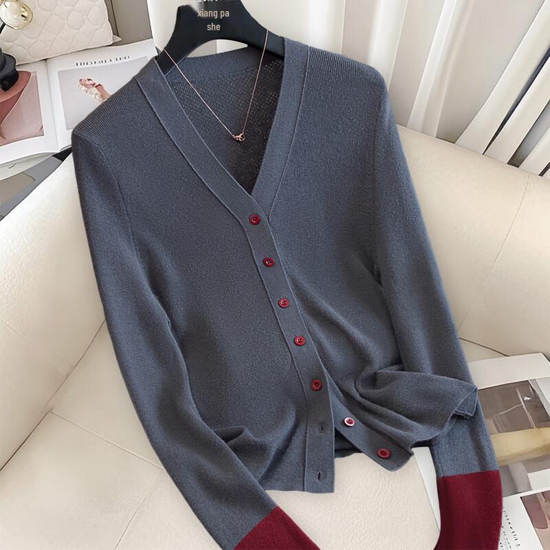 Sibaishe Women s V-Neck Contrast Knit Sweater XL
Sibaishe Women s V-Neck Contrast Knit Sweater XL