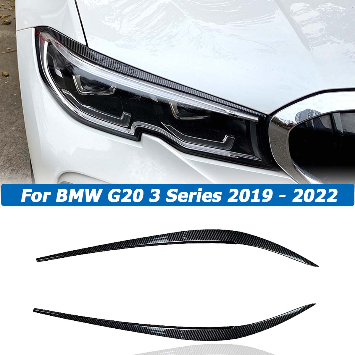 Накладки на передние фары, накладки на брови, наклейки на веки для BMW G20 3 серии 320i 325i 330i-2022, автомобиль
Накладки на передние фары, накладки на брови, наклейки на веки для BMW G20 3 серии 320i 325i 330i-2022, автомобиль