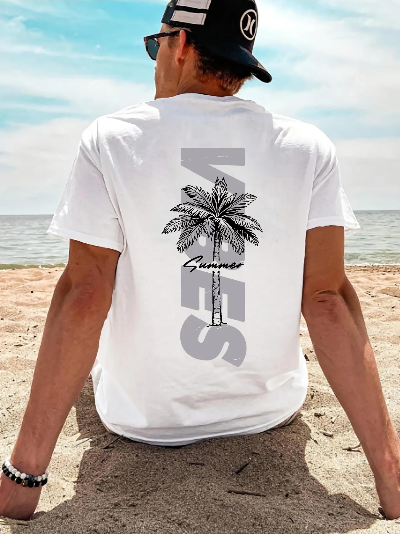 Men S Summer Casual Crew Neck T-Shirt, Knit Fabric with Slight Stretch, Regular Fit, with Palm Tree and Letter Print XXXXXL коричневий
Men S Summer Casual Crew Neck T-Shirt, Knit Fabric with Slight Stretch, Regular Fit, with Palm Tree and Letter Print XXXXXL коричневий