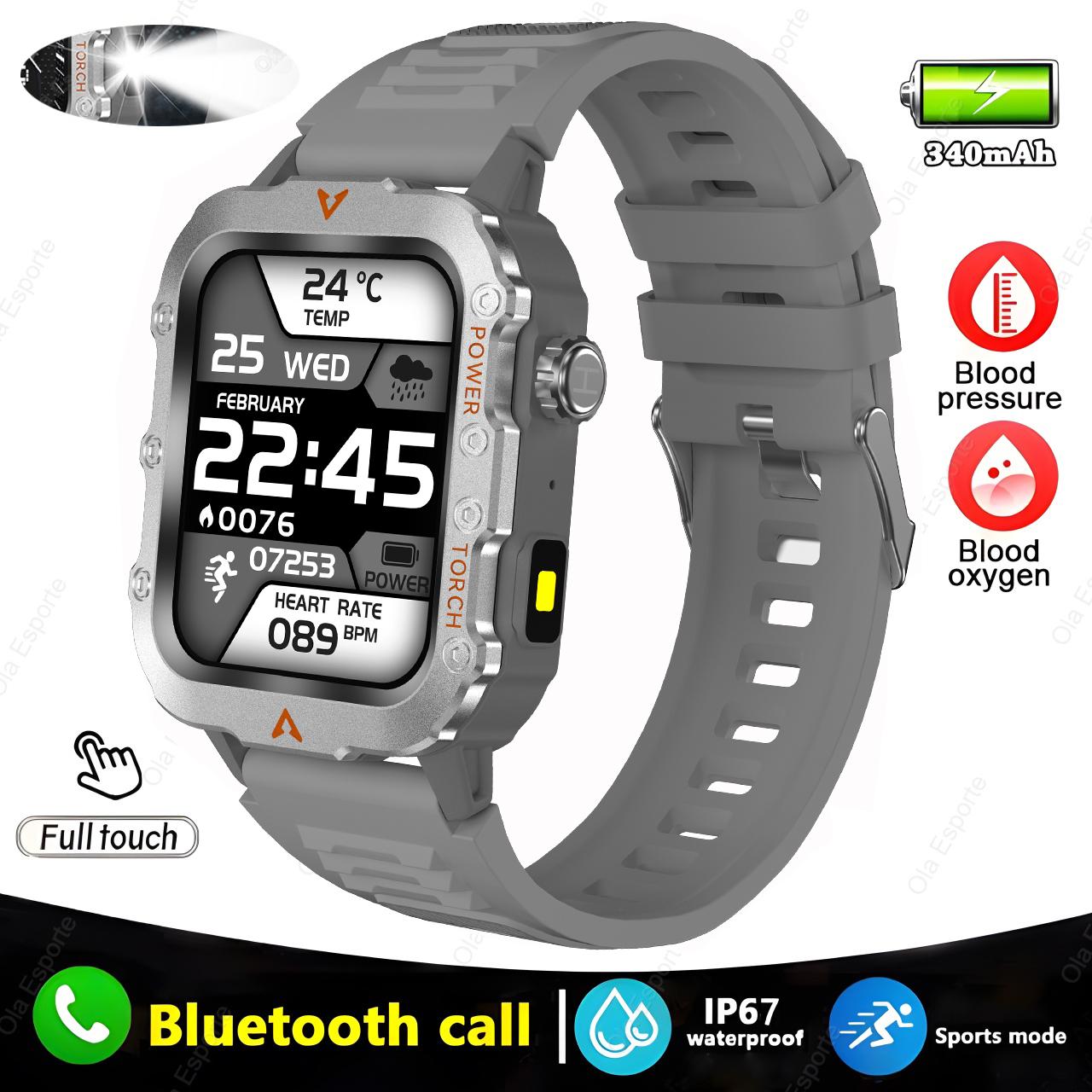 New Military Smart Watch Men IP68 5ATM Outdoor Sports Fitness Tracker Health Monitoring 2.01Inch Bluetooth Calls Smartwatch срібний
New Military Smart Watch Men IP68 5ATM Outdoor Sports Fitness Tracker Health Monitoring 2.01Inch Bluetooth Calls Smartwatch срібний