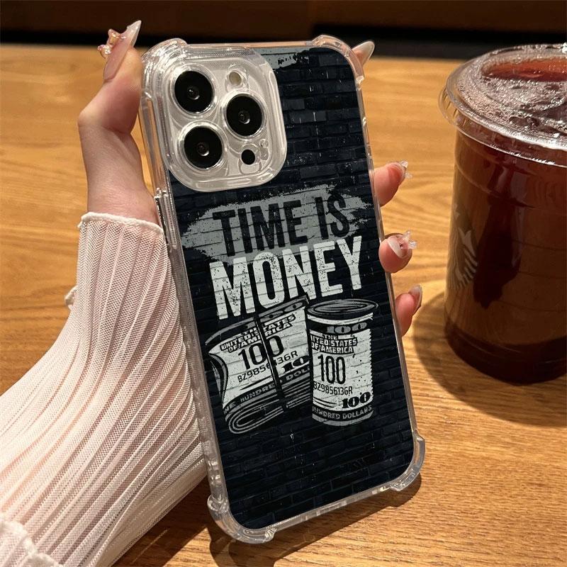 Black Dollar Time is Money Phone Case Clear For iPhone 17 16 14 15 11 12 13 Pro Max 16E 15 16 Plus 17 Air Soft Shockproof Cover iPhone 11 Pro
Black Dollar Time is Money Phone Case Clear For iPhone 17 16 14 15 11 12 13 Pro Max 16E 15 16 Plus 17 Air Soft Shockproof Cover iPhone 11 Pro