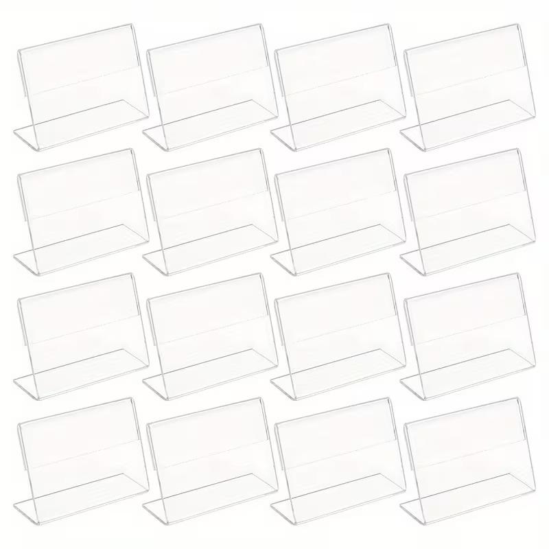 20pcs Clear L-Shaped Acrylic Price Tags & Display Stands Table Sign Holders Retail Store Shelves Merchandising Product Showcase
20pcs Clear L-Shaped Acrylic Price Tags & Display Stands Table Sign Holders Retail Store Shelves Merchandising Product Showcase
