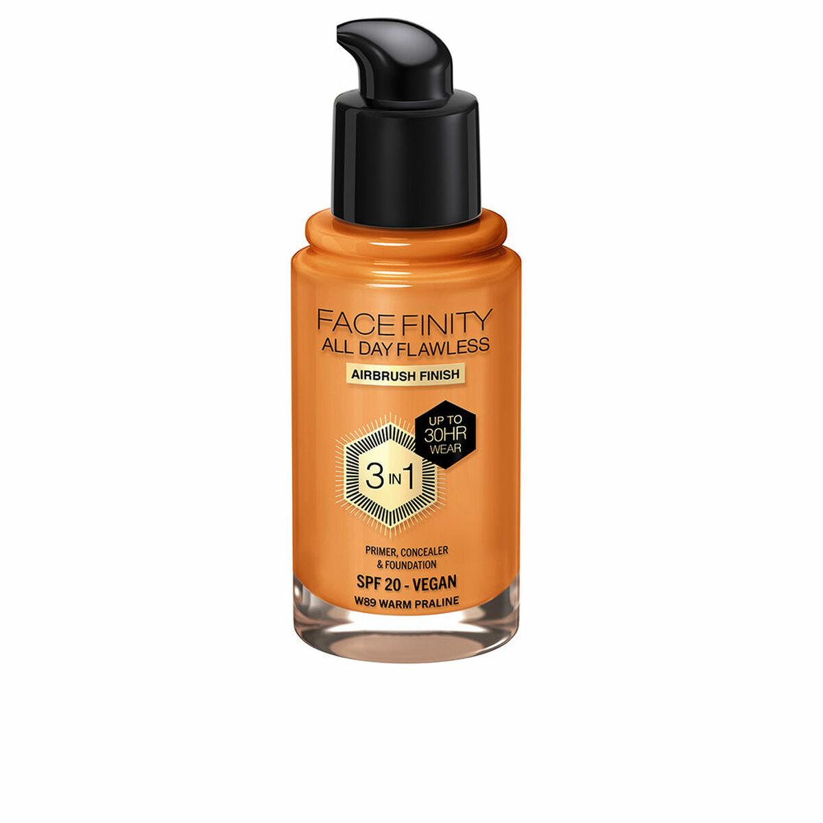 Max Factor Face Finity All Day Flawless Кремовая основа под макияж 3-в-1 Spf 20 Nº W89 Теплое пралине 30 мл
Max Factor Face Finity All Day Flawless Кремовая основа под макияж 3-в-1 Spf 20 Nº W89 Теплое пралине 30 мл