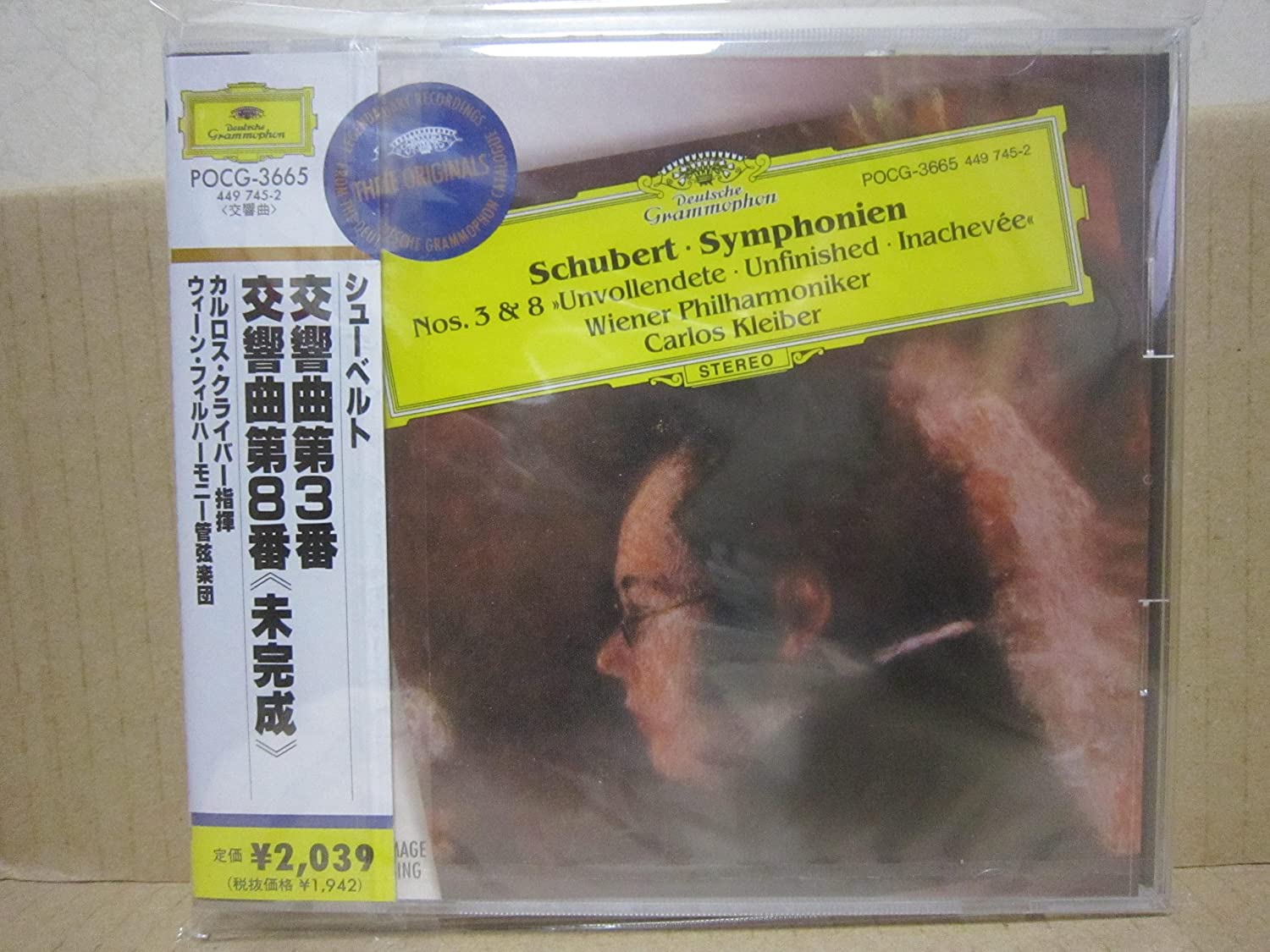 CD WIENER PHILHARMONIKER - Schubert: Symphonies Nos. 3 & 8 POCG3665 Japan ObiClassical Used
CD WIENER PHILHARMONIKER - Schubert: Symphonies Nos. 3 & 8 POCG3665 Japan ObiClassical Used