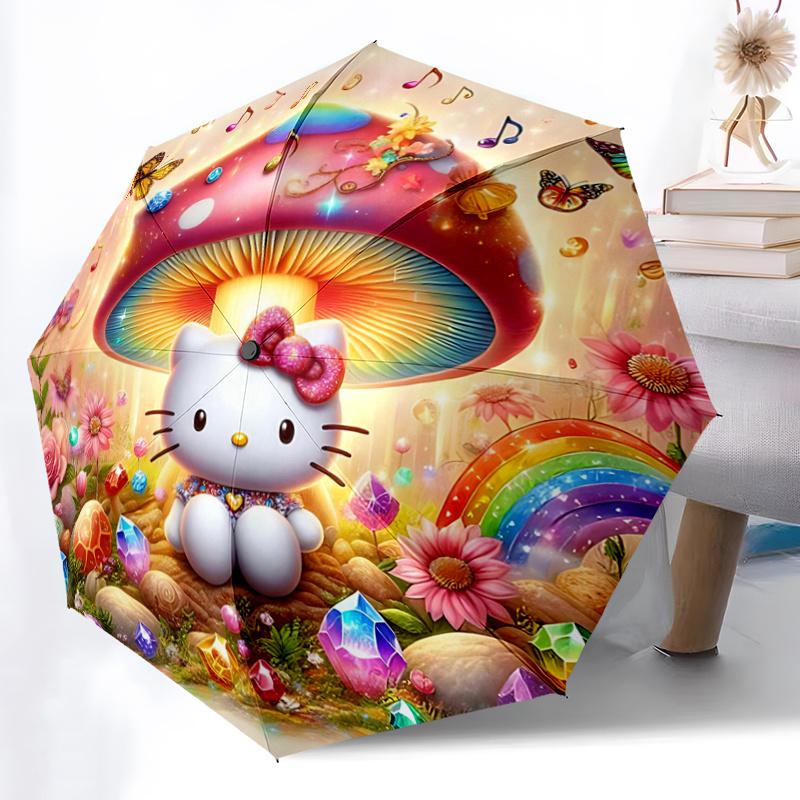 1pc Hello Kitty Mushroom Automatic Opening Folding Umbrella - Portable 3-Fold Design with Iron Frame, Outdoor for Fans, Travelers, Everyday Use, Festi
1pc Hello Kitty Mushroom Automatic Opening Folding Umbrella - Portable 3-Fold Design with Iron Frame, Outdoor for Fans, Travelers, Everyday Use, Festi