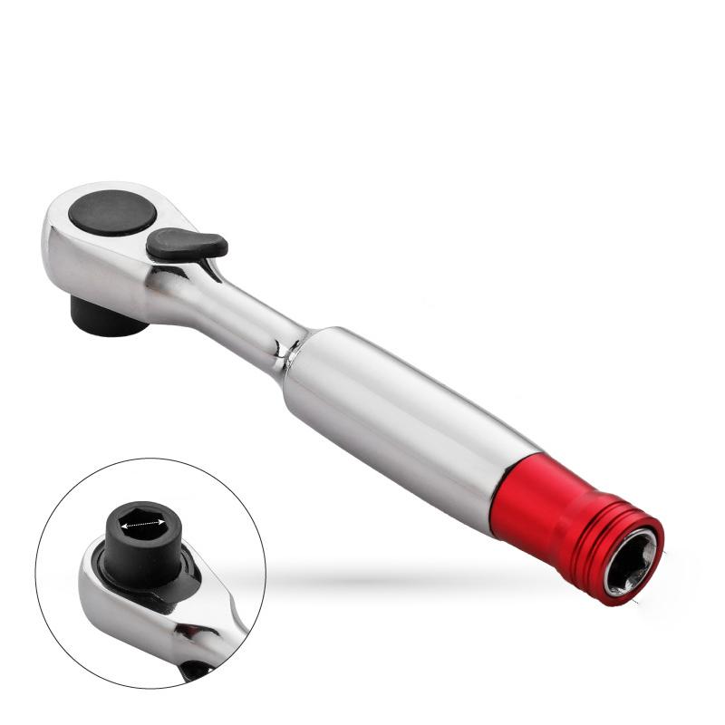 1/4 Ratchet Double Head Fast Ratchet Wrench Double Ended 2 In 1 Mini Knurled Socket Screwdrivers Set Bicycle Workshop Hand Tools XXS
1/4 Ratchet Double Head Fast Ratchet Wrench Double Ended 2 In 1 Mini Knurled Socket Screwdrivers Set Bicycle Workshop Hand Tools XXS
