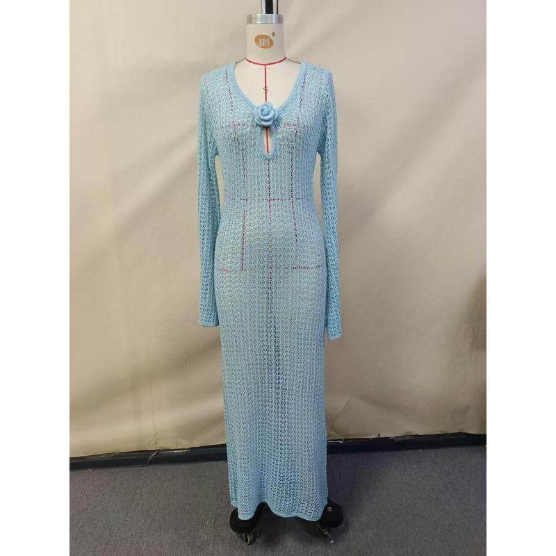 Western Style New Sexy Hollow Knitted Beach Skirt Dress Knited Beach Dress Skirt Blue S
Western Style New Sexy Hollow Knitted Beach Skirt Dress Knited Beach Dress Skirt Blue S