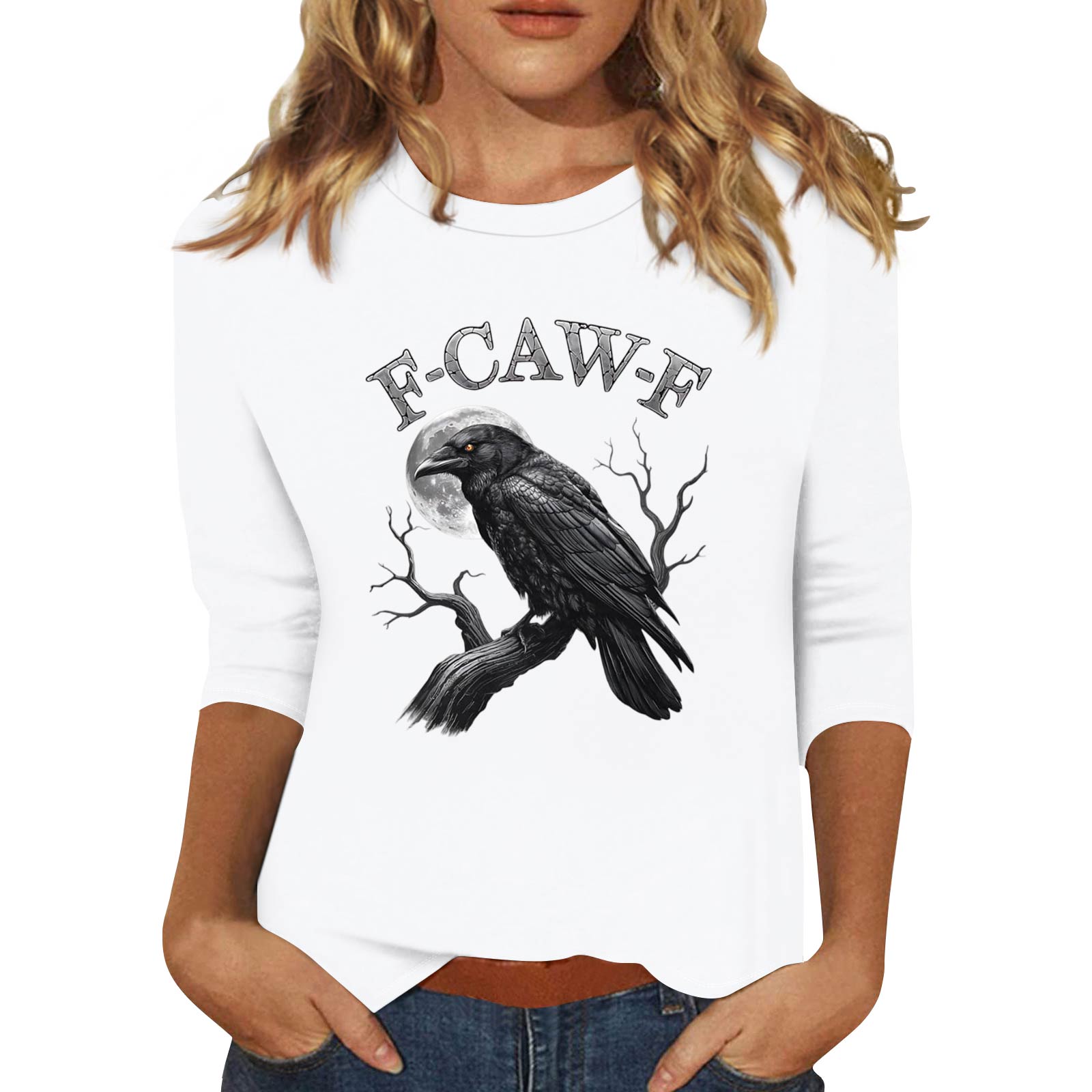 Женская модная повседневная футболка с рукавом три четверти и принтом на шее XL белый
Женская модная повседневная футболка с рукавом три четверти и принтом на шее XL белый