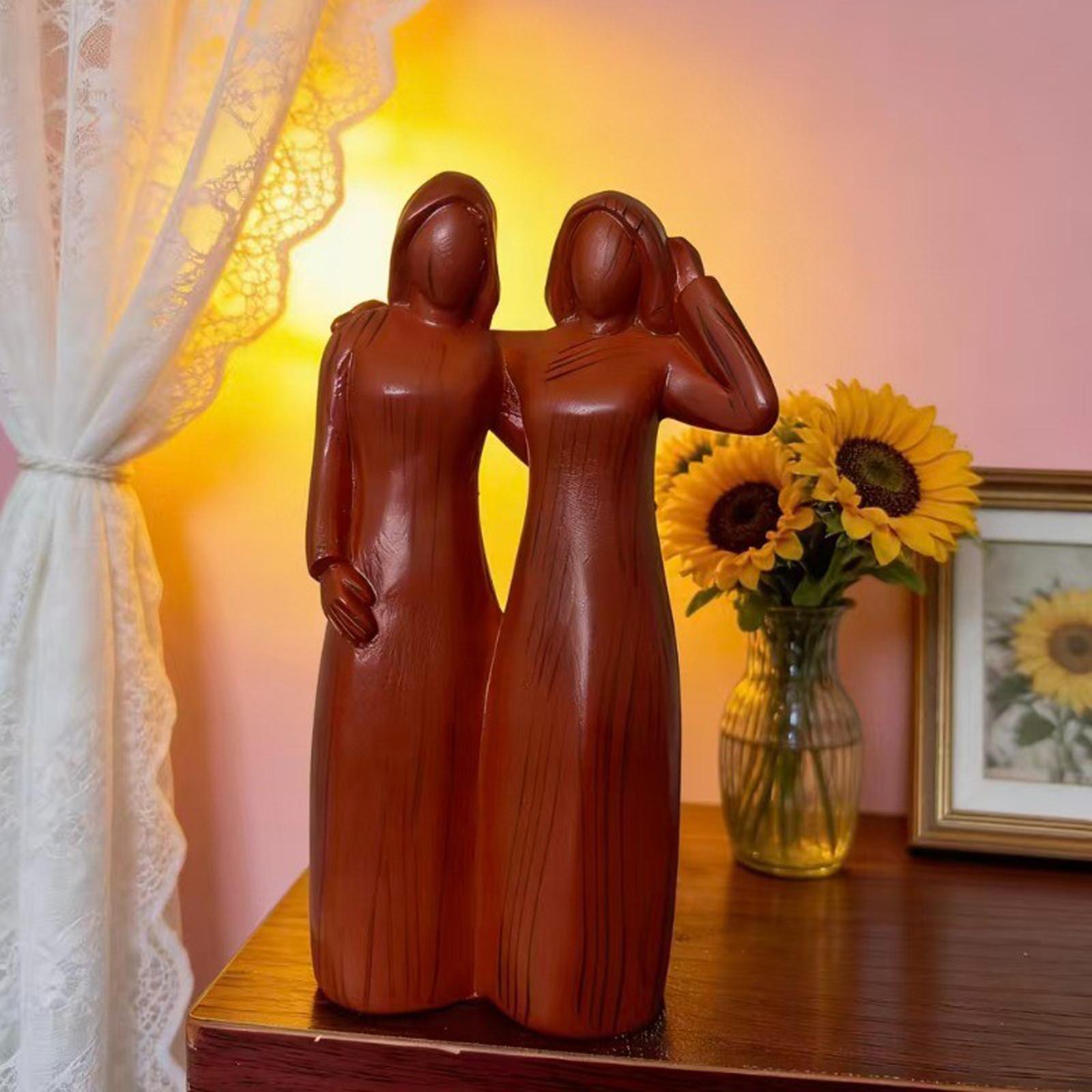 Creative Imitation Wood Grain Resin Craft Decorations Sisters Friendship Figure Decorations Home Desktop Decoration One Size
Creative Imitation Wood Grain Resin Craft Decorations Sisters Friendship Figure Decorations Home Desktop Decoration One Size