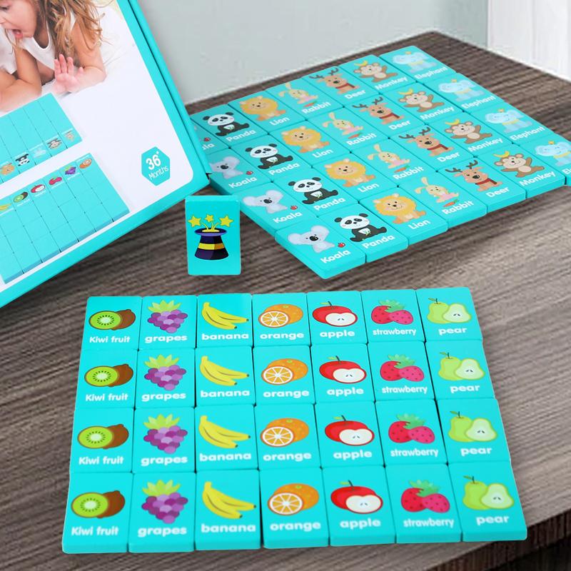Wooden Memory Solitaire Matching Game Thinking Logic Training Toy Animal Fruit Matching Blocks Game
Wooden Memory Solitaire Matching Game Thinking Logic Training Toy Animal Fruit Matching Blocks Game