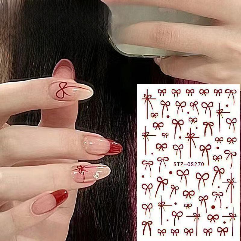 Red French Bow Nail Art Sticker Wine and Red Gift Box Ribbon Gentle New Year Wedding Nail Sticker Black
Red French Bow Nail Art Sticker Wine and Red Gift Box Ribbon Gentle New Year Wedding Nail Sticker Black