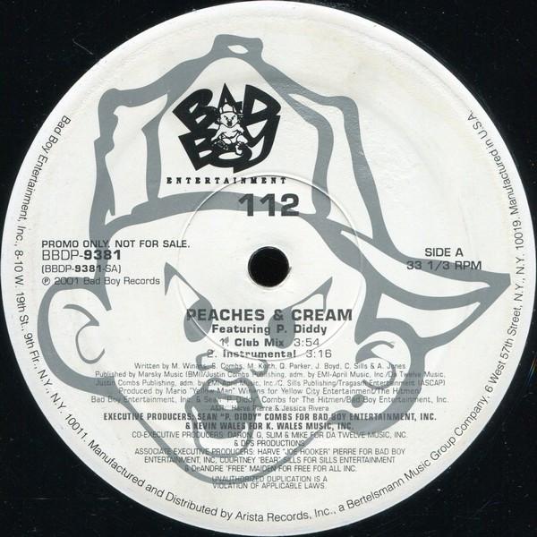 12inch Record 112 - Peaches & Cream (Featuring P. Diddy BBDP9381 Bad Boy Enterta 2001 US Rap & Hip-Hop/R&B Used
12inch Record 112 - Peaches & Cream (Featuring P. Diddy BBDP9381 Bad Boy Enterta 2001 US Rap & Hip-Hop/R&B Used