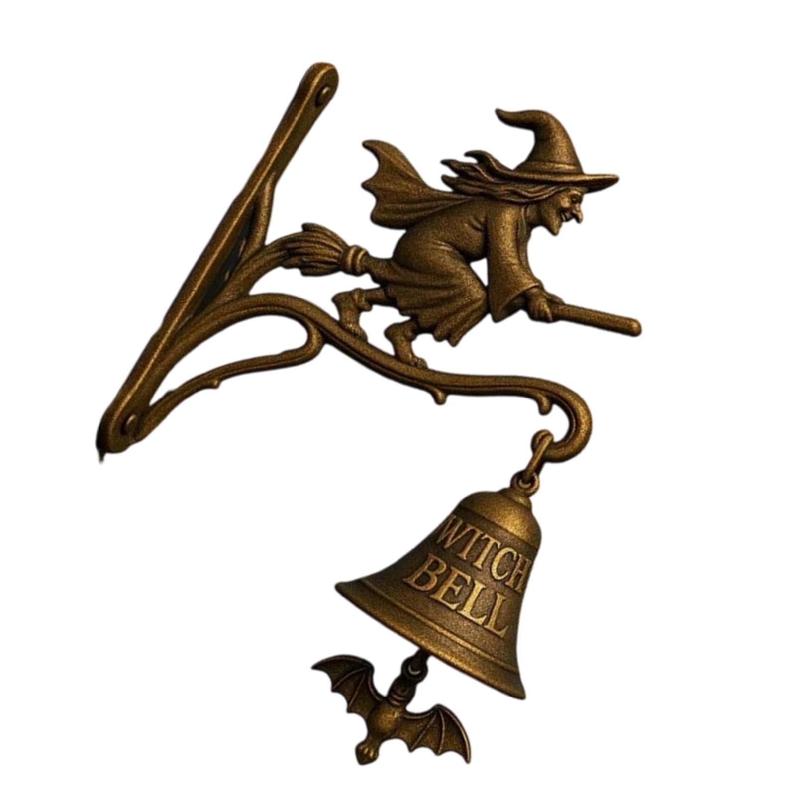 Gothicism Style Witch Doorbells With Durability Bells and Handmade Artwork Hanging For Halloweens Party
Gothicism Style Witch Doorbells With Durability Bells and Handmade Artwork Hanging For Halloweens Party