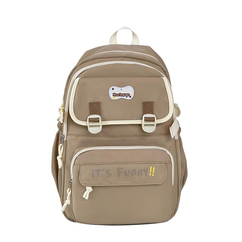 New School Style Backpack Casual Simple Large Capacity School Bag Fashion Trendy Backpack Cute Junior High School Student School Bag single package
New School Style Backpack Casual Simple Large Capacity School Bag Fashion Trendy Backpack Cute Junior High School Student School Bag single package