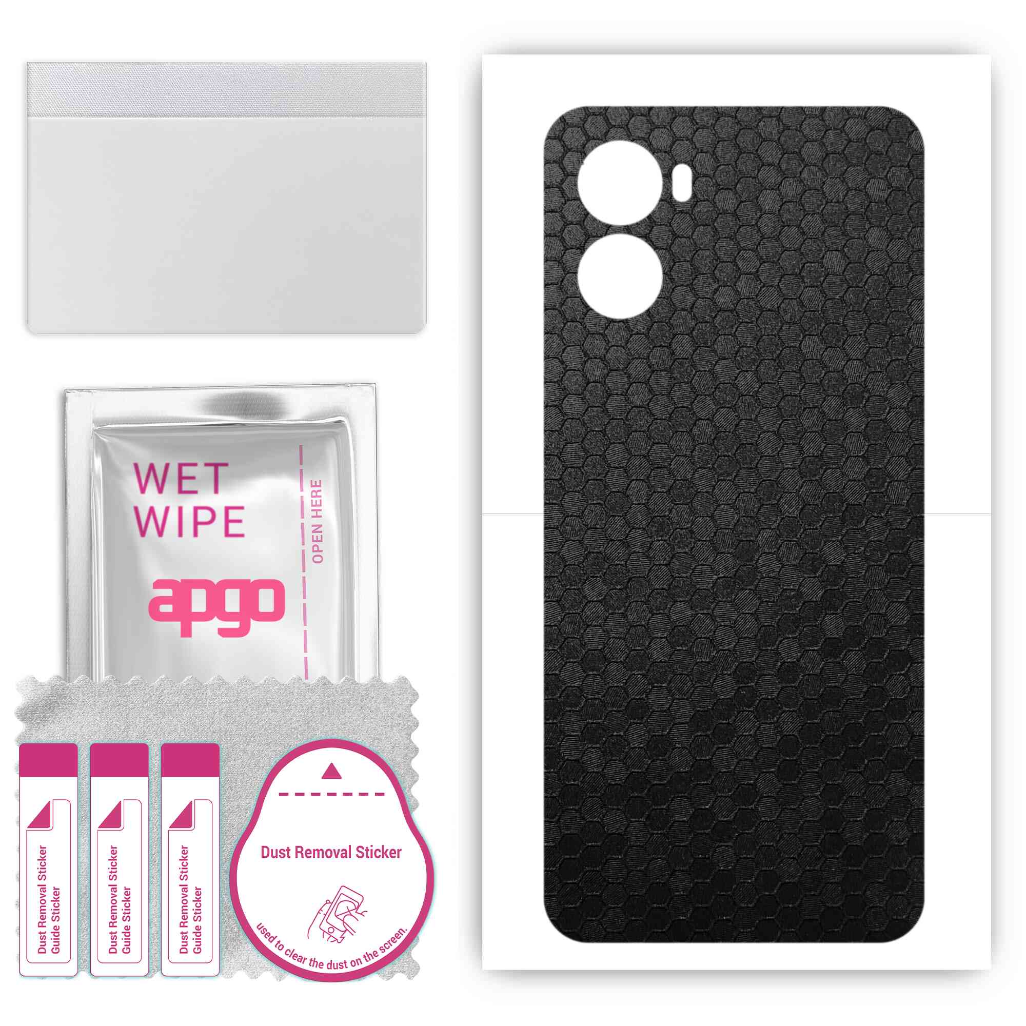 apgo Protective Skin Sticker for the back compatible with Umidigi G3 Max, Wrap Film, Foil, Vinyl - Pattern Black Honeycomb
apgo Protective Skin Sticker for the back compatible with Umidigi G3 Max, Wrap Film, Foil, Vinyl - Pattern Black Honeycomb