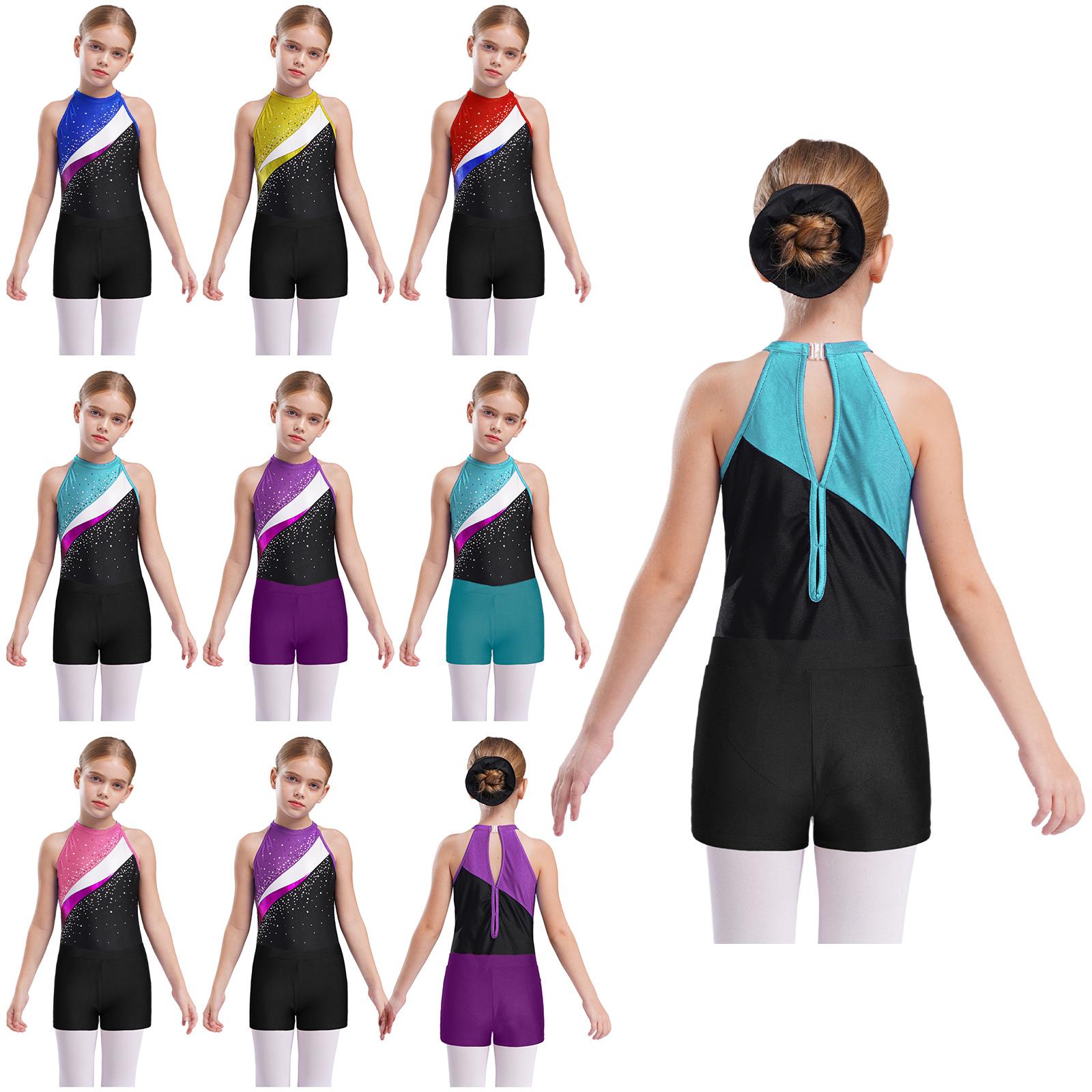 Kids Girls Rhinestone Dance Leotard Sleeveless Round Neck Hollow Back Bodysuit with V Front Waistband Shorts and Hair Band Accessory 5-6 Years жовтий/чорний
Kids Girls Rhinestone Dance Leotard Sleeveless Round Neck Hollow Back Bodysuit with V Front Waistband Shorts and Hair Band Accessory 5-6 Years жовтий/чорний