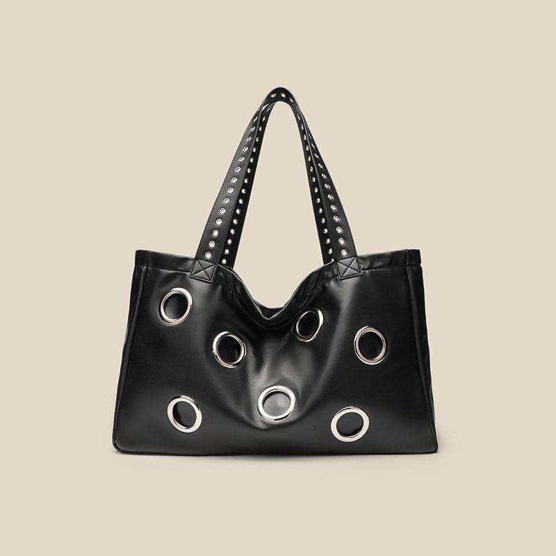 Large Capacity Round Ring Tote Bag Punk Rivet Women Shoulder Bag Designer Bags for Women Soft PU Leather Handbags and Purses 49x14x32cm
Large Capacity Round Ring Tote Bag Punk Rivet Women Shoulder Bag Designer Bags for Women Soft PU Leather Handbags and Purses 49x14x32cm