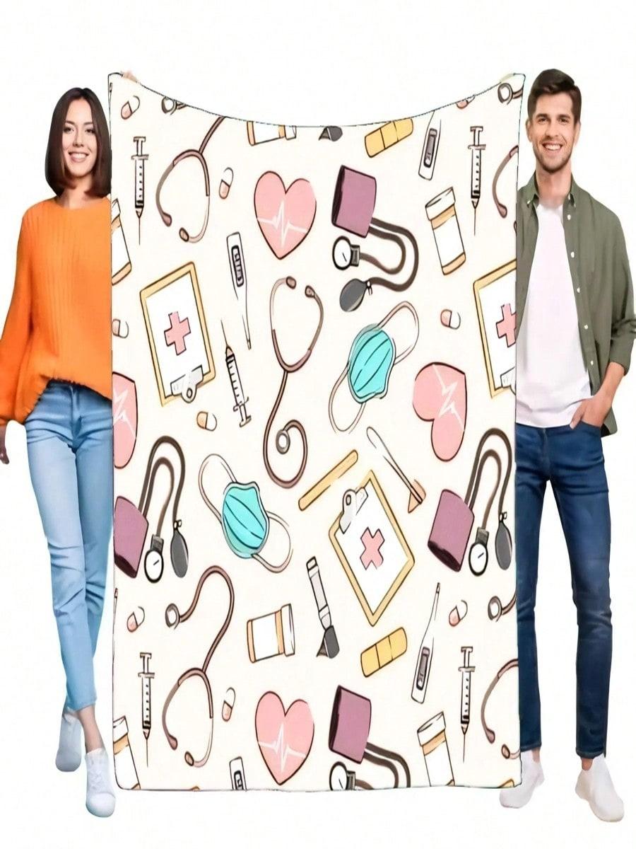 Medical Themed Blanket Cozy Multi-Purpose Soft Throw For Bed And Sofa Cute Gift Idea For Healthcare Professionals And Medical St 75X95CM сірий колір
Medical Themed Blanket Cozy Multi-Purpose Soft Throw For Bed And Sofa Cute Gift Idea For Healthcare Professionals And Medical St 75X95CM сірий колір