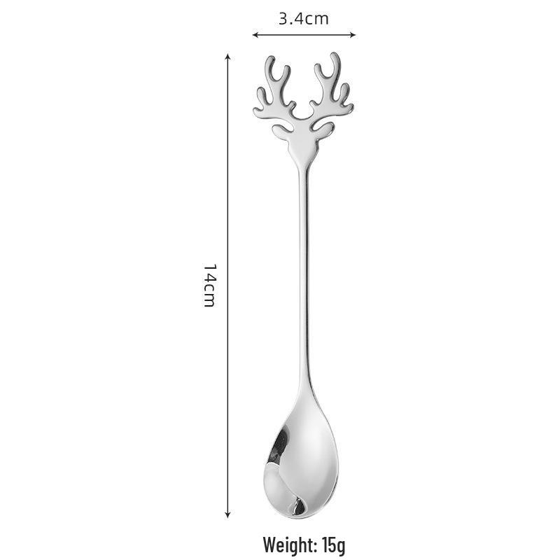 Stainless Steel Reindeer Spoon: Gold Stirring & Dessert Spoon, Creative Christmas Gift
Stainless Steel Reindeer Spoon: Gold Stirring & Dessert Spoon, Creative Christmas Gift