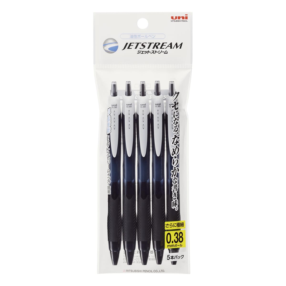 Mitsubishi Pencil Ballpoint Pen Jet Stream 5 Pieces Black Smooth Oil-Based 0.38 SXN150385P.24
Mitsubishi Pencil Ballpoint Pen Jet Stream 5 Pieces Black Smooth Oil-Based 0.38 SXN150385P.24
