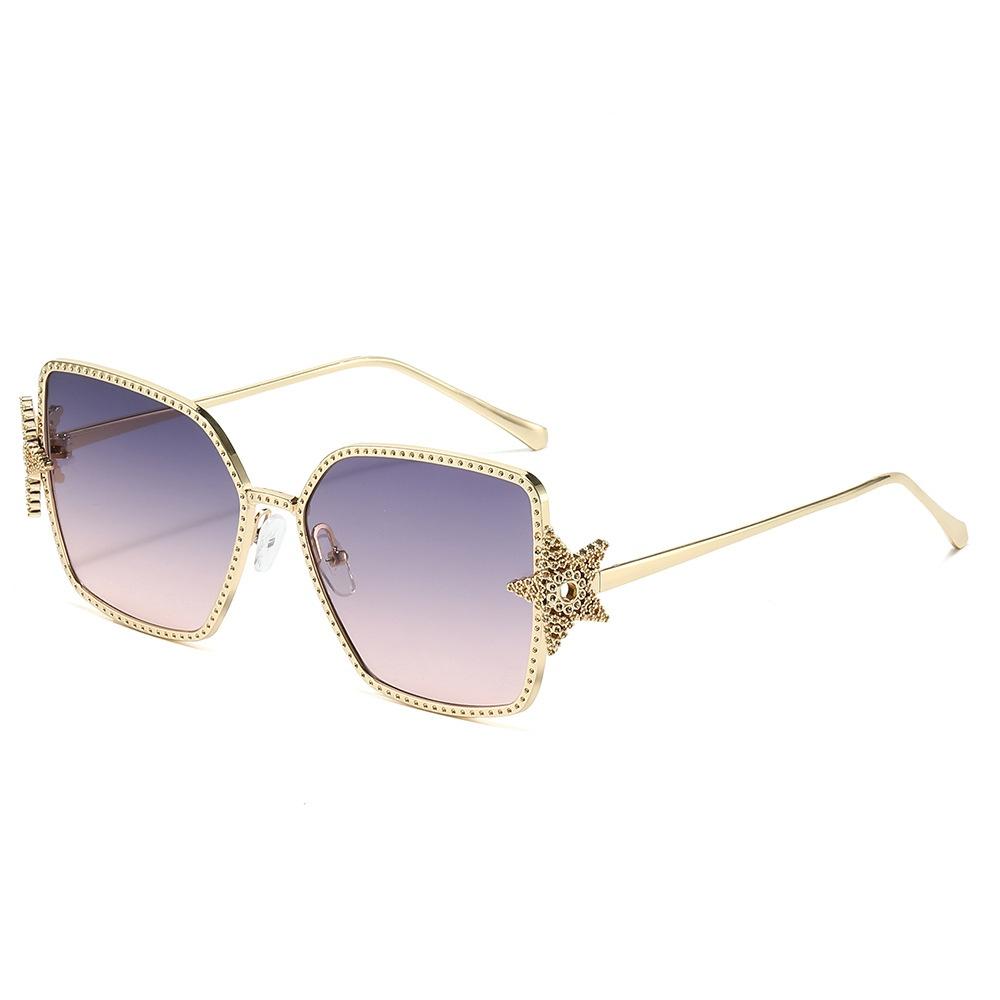 New Luxury Oversized Square Women Sunglasses Brand Five Pointed Star Diamond Design Trendy Outdoor Men Sun Glasses UV400 as picture
New Luxury Oversized Square Women Sunglasses Brand Five Pointed Star Diamond Design Trendy Outdoor Men Sun Glasses UV400 as picture