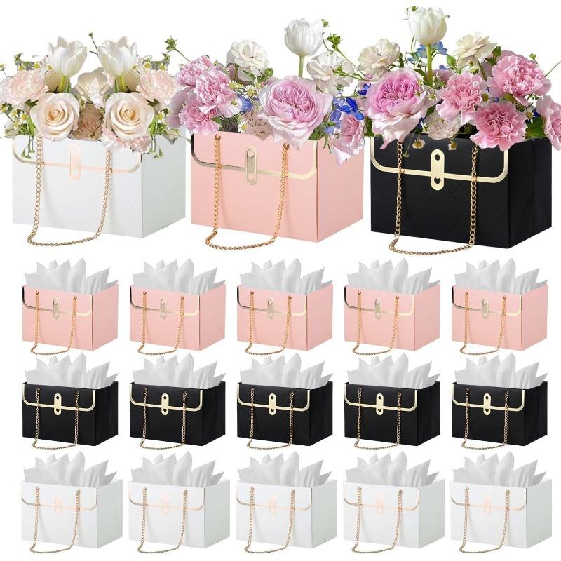 15pcs Metal Chain Bouquet Gift Bags – Portable bouquet storage boxes, suitable for wedding favors, baby showers, various parties, and can be used 15pcs
15pcs Metal Chain Bouquet Gift Bags – Portable bouquet storage boxes, suitable for wedding favors, baby showers, various parties, and can be used 15pcs