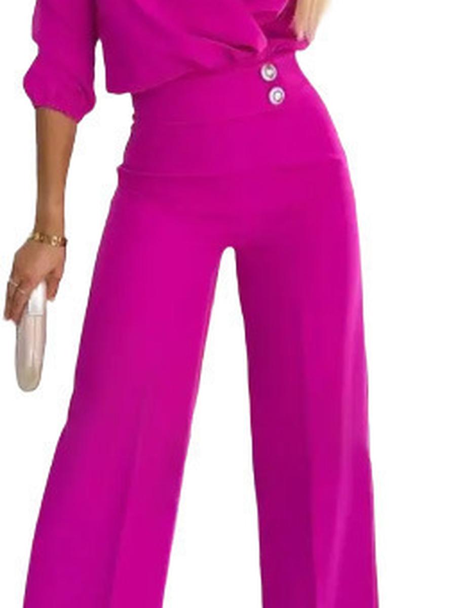 New Women s Solid Color V-Neck Two-Button Two-Piece Long Pants Set for Women S фиолетовый
New Women s Solid Color V-Neck Two-Button Two-Piece Long Pants Set for Women S фиолетовый