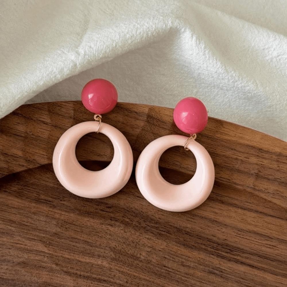 Candy Color Acrylic Circle Dangle Earrings Colorful Contrast Color Eardrop Party рожевий
Candy Color Acrylic Circle Dangle Earrings Colorful Contrast Color Eardrop Party рожевий