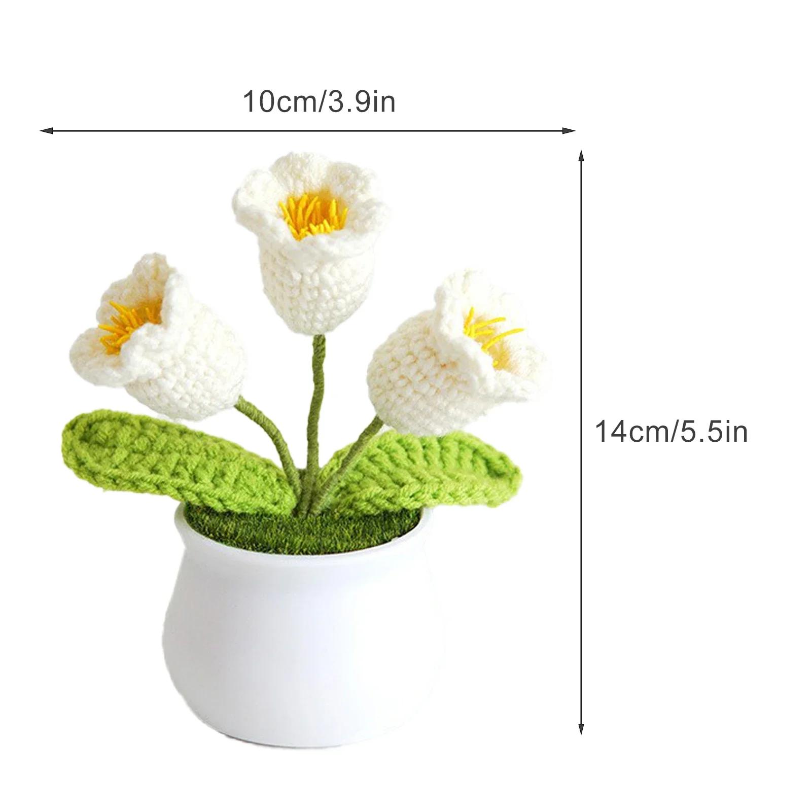 Artificial Bell Orchid Knitted Flowers Handwoven Lily Potted Plant Handmade Home Decor Cute Car Crochet Center Console Decor
Artificial Bell Orchid Knitted Flowers Handwoven Lily Potted Plant Handmade Home Decor Cute Car Crochet Center Console Decor