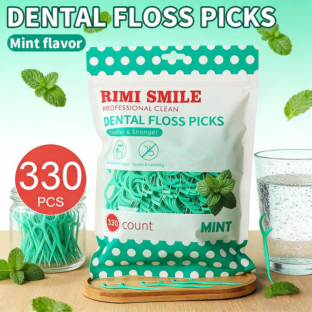RIMI SMILE-330 ultra-fine toothpicks, home set, mint dental floss stick, one bag for one family, oral cleaning tool
RIMI SMILE-330 ultra-fine toothpicks, home set, mint dental floss stick, one bag for one family, oral cleaning tool